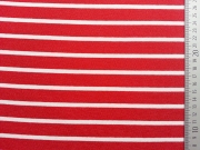 RESTSTCK 208 cm Italienischer Viskose Jersey Allegra Streifen, rot-wei