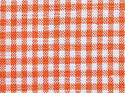 RESTSTCK 50 cm Baumwollstoff Vichy Karo orange weiss