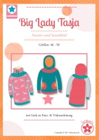 Big Lady Tasja Hoodie Kleid Papierschnittmuster