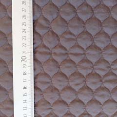 Steppstoff Meterware Tropfen wattiert wasserabweisend, dunkelbraun