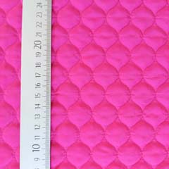 Steppstoff Meterware Tropfen wattiert wasserabweisend, pink