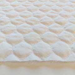 Steppstoff Meterware Tropfen wattiert wasserabweisend, cremwei�